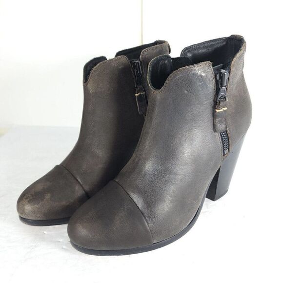 RAG & BONE Women's Margot US 5,5-6 EU 36,5 Brown Leather Ankle Booties Boots - Picture 1 of 13